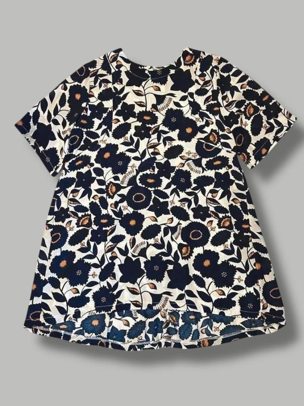 White Bohemian Floral Mini Babydoll Swing Dress  Zeagoo Sz XL Summer Sundress
